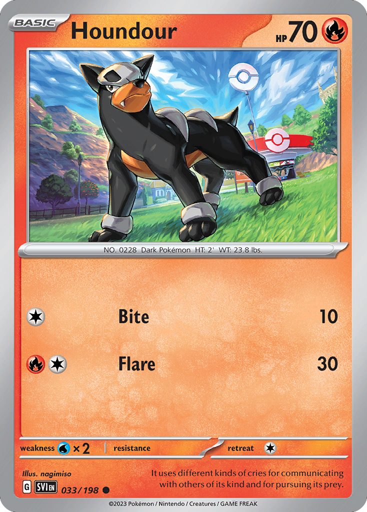 Houndour (33/198) - [Reverse Holo] Scarlet & Violet (SVI)