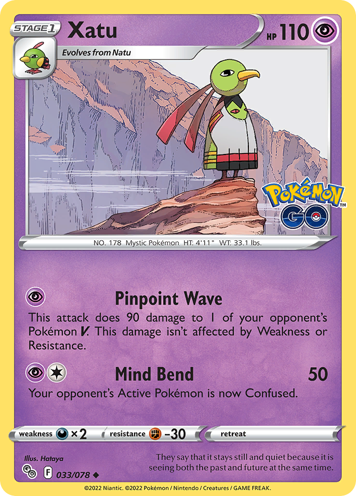 Xatu (33/78) - [Reverse Holo] Pokemon GO (PGO)