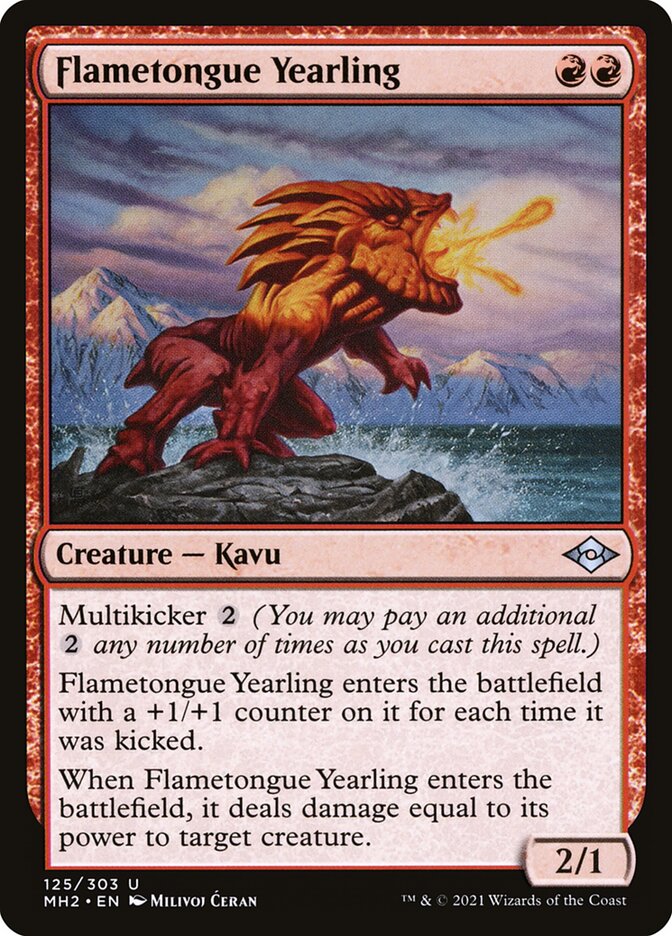 Flametongue Yearling (125) - Modern Horizons 2 (MH2)