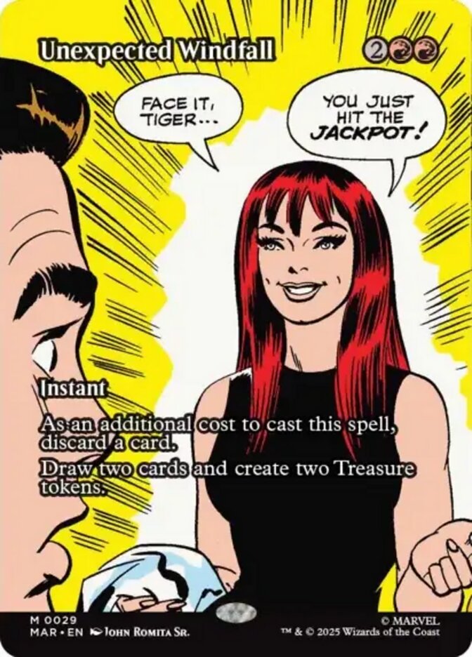 Unexpected Windfall (29) - [Foil, Borderless] Marvel Universe (MAR)