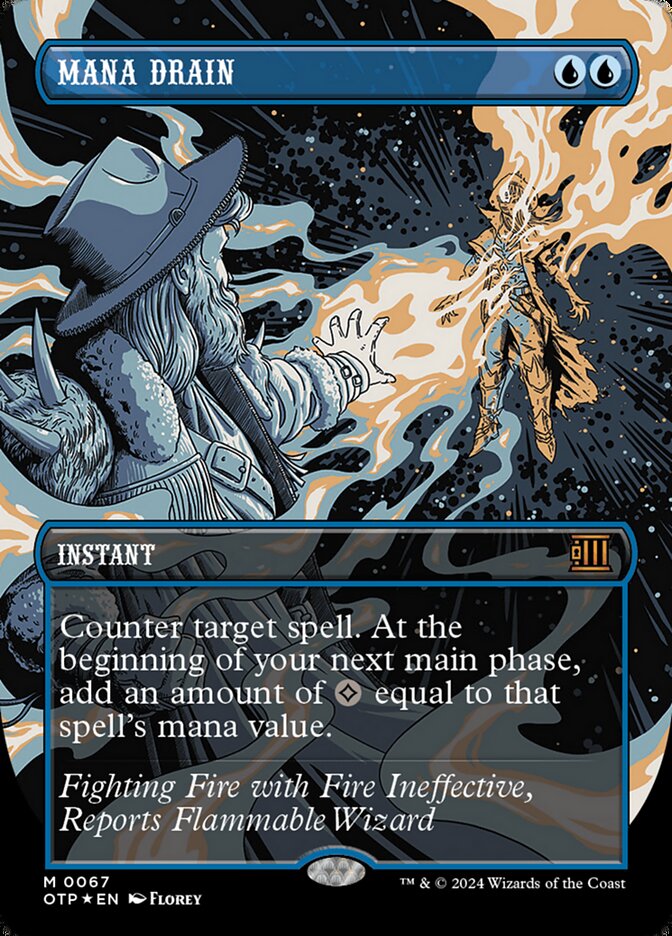Mana Drain - [Textured Foil, Borderless] Breaking News (OTP)