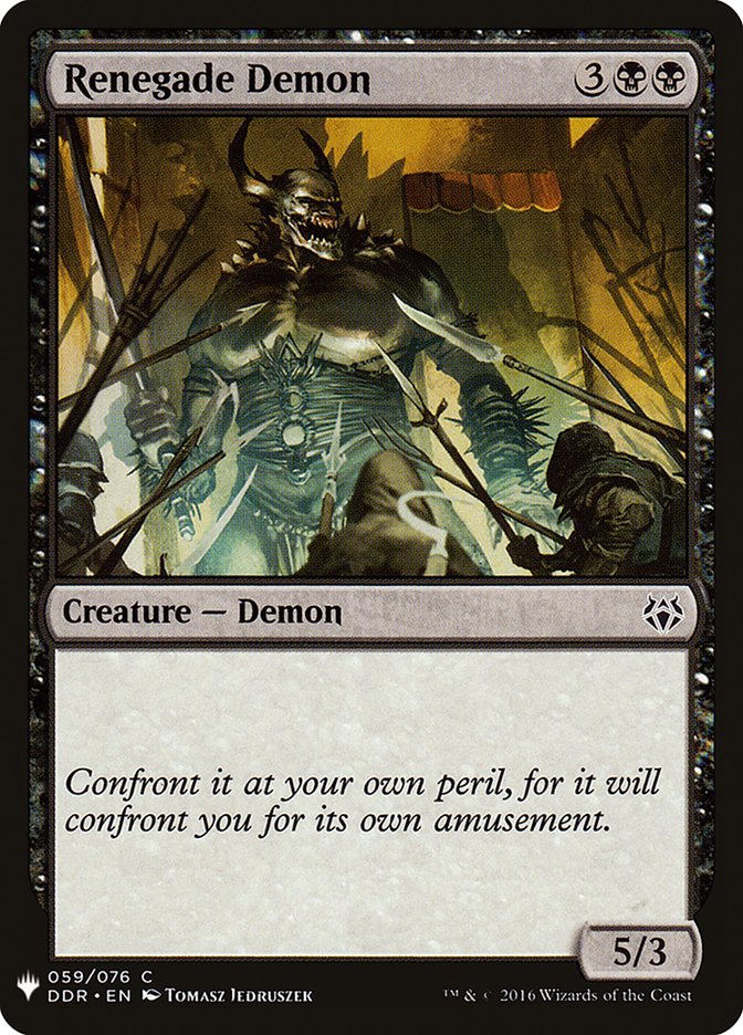 Renegade Demon - The List (PLST)