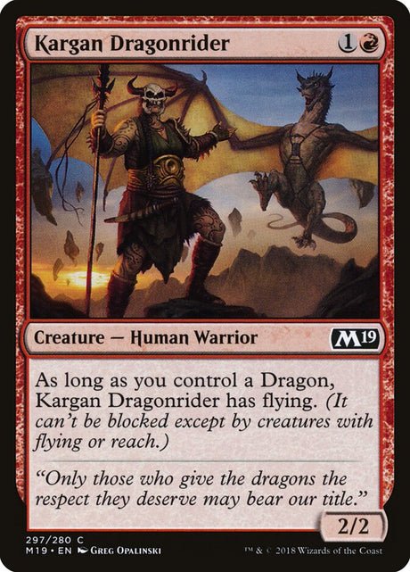 Kargan Dragonrider (297) - Core Set 2019 (M19)