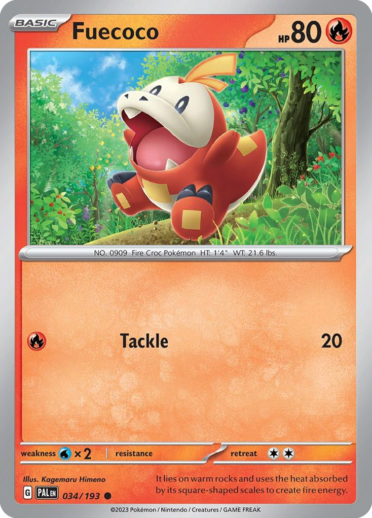 Fuecoco (34/193) - [Reverse Holo] Paldea Evolved (PAL)