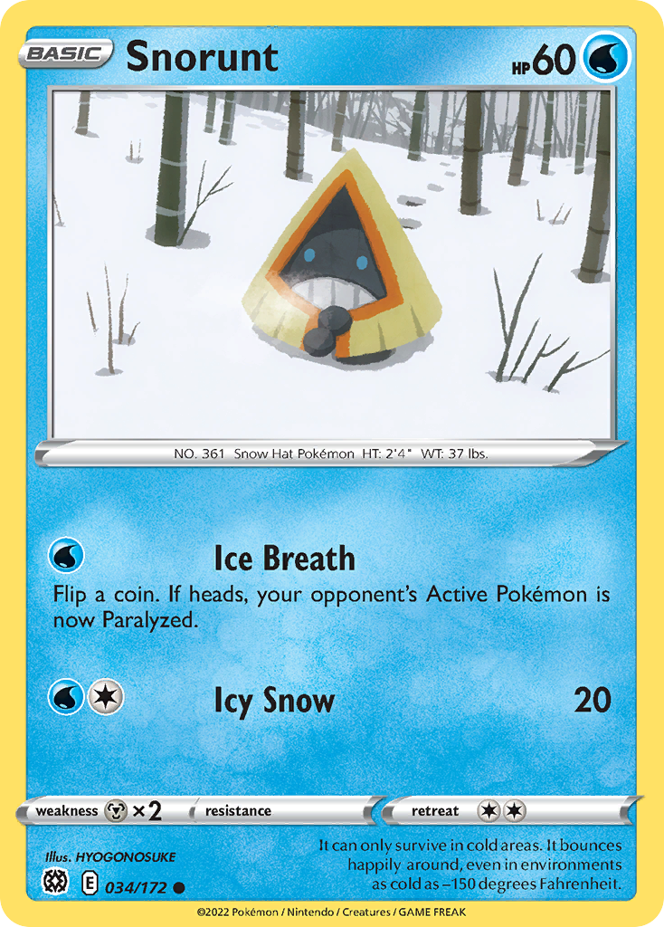 Snorunt (34/172) - [Reverse Holo] Brilliant Stars (BRS)