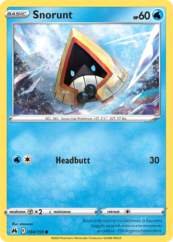 Snorunt (34/159) - [Reverse Holo] Crown Zenith (CRZ)