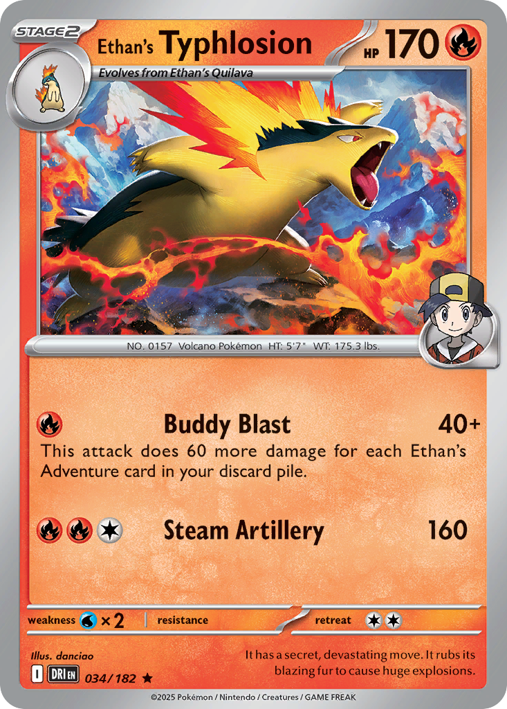 Ethan's Typhlosion (34/182) - [Holo Foil] Destined Rivals (DRI)