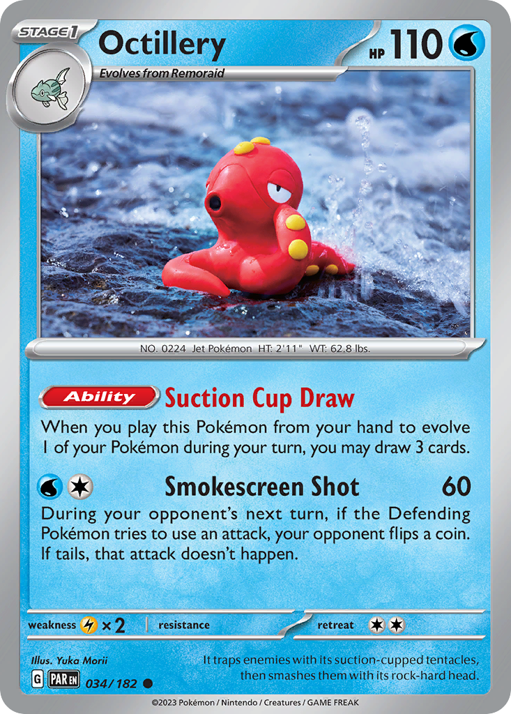 Octillery (34/182) - [Reverse Holo] Paradox Rift (PAR)