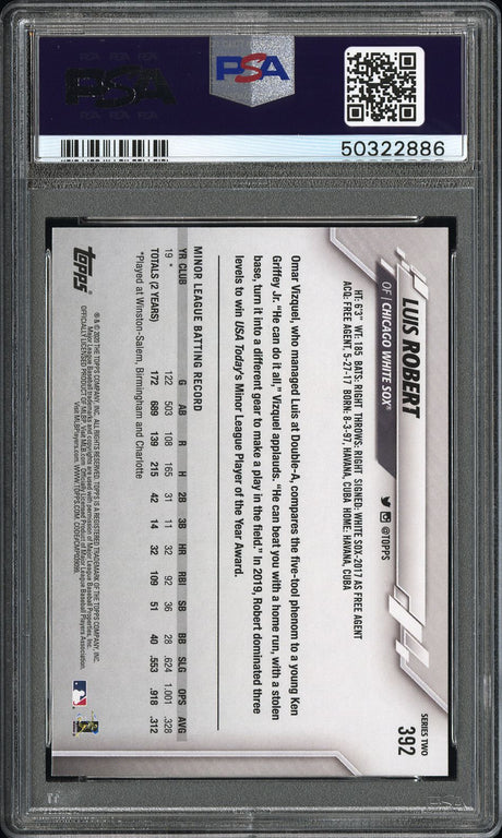 2020 Topps Rainbow Foil Luis Robert - [PSA 10] - Back
