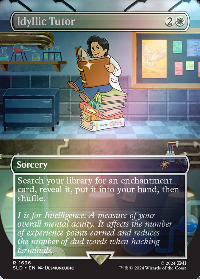 Idyllic Tutor (1636) - [Foil, Borderless] Secret Lair Drop (SLD)
