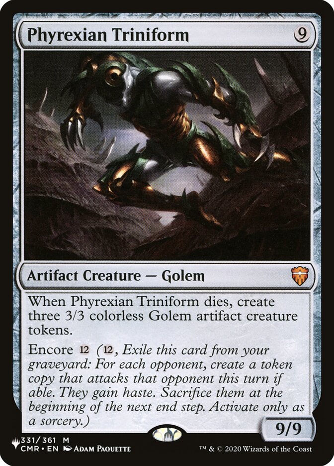 Phyrexian Triniform (CMR-331) - The List (PLST)