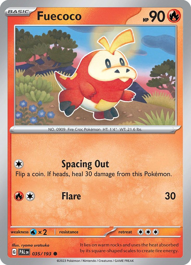 Fuecoco (35/193) - [Reverse Holo] Paldea Evolved (PAL)