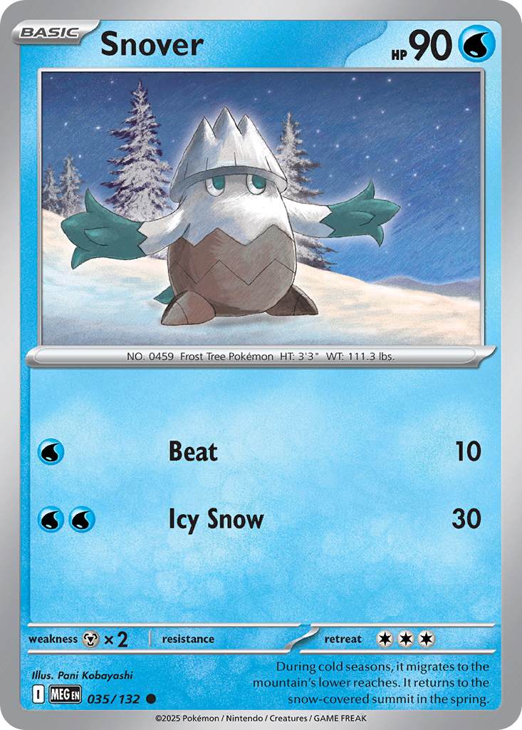 Snover (35/132) - [Reverse Holo] Mega Evolution (MEG)
