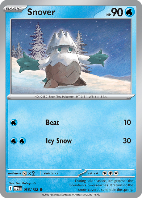 Snover (35/132) - [Reverse Holo] Mega Evolution (MEG)