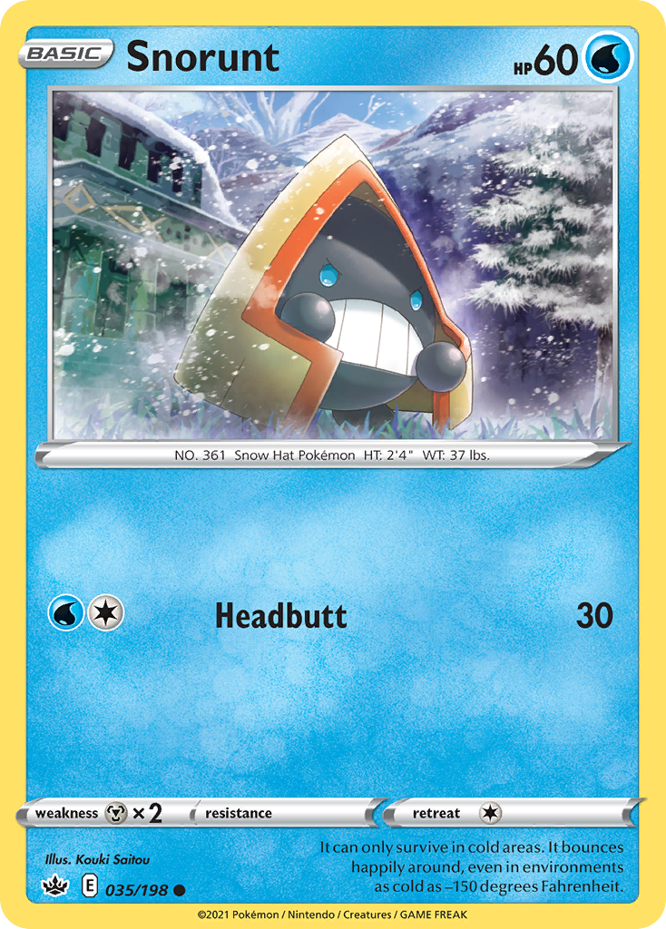 Snorunt (35/198) - [Reverse Holo] Chilling Reign (CRE)