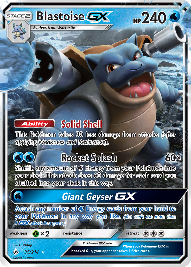Blastoise-GX (35/214) - [Holo Foil] Unbroken Bonds (UNB)