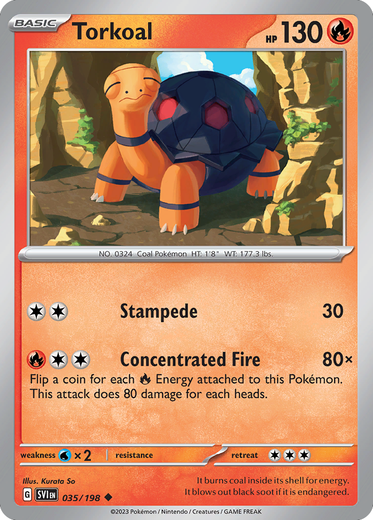 Torkoal (35/198) - [Reverse Holo] Scarlet & Violet (SVI)