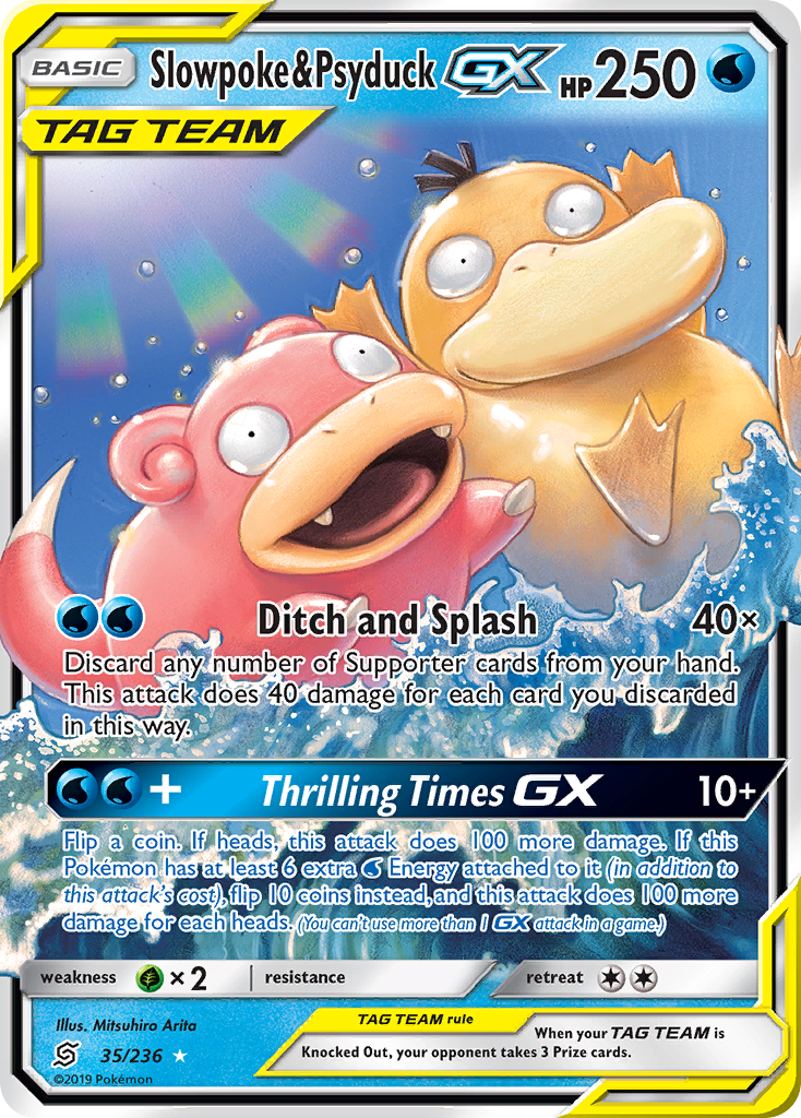 Slowpoke & Psyduck-GX (35/236) - [Holo Foil] Unified Minds (UNM)