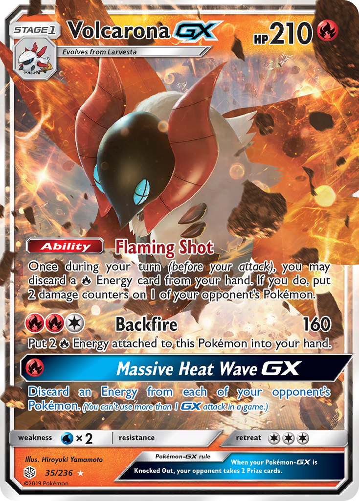 Volcarona-GX (35/236) - [Holo Foil] Cosmic Eclipse (CEC)