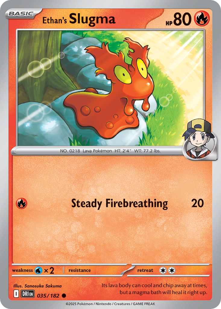 Ethan's Slugma (35/182) - [Reverse Holo] Destined Rivals (DRI)