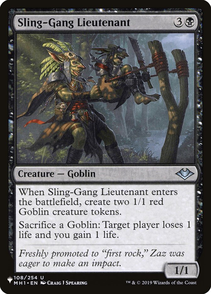 Sling-Gang Lieutenant (MH1-108) - The List (PLST)