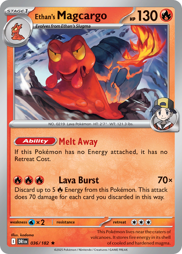 Ethan's Magcargo (36/182) - [Holo Foil] Destined Rivals (DRI)
