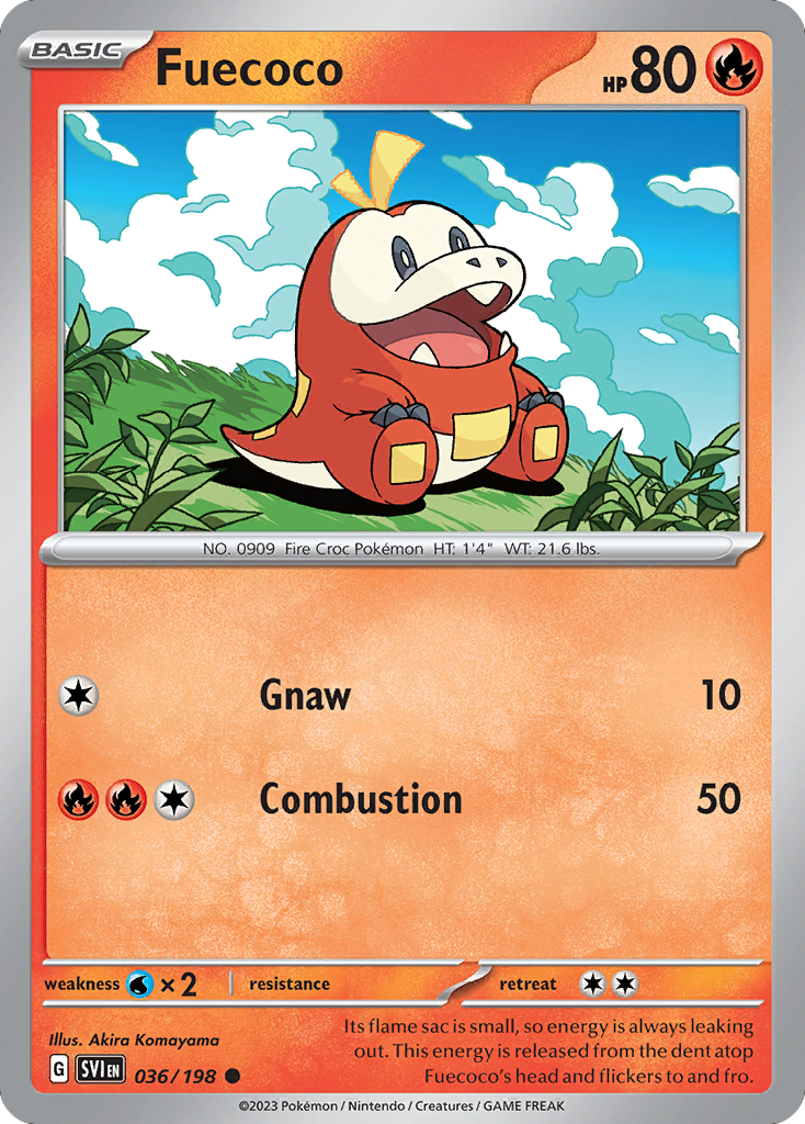 Fuecoco (36/198) - [Reverse Holo] Scarlet & Violet (SVI)
