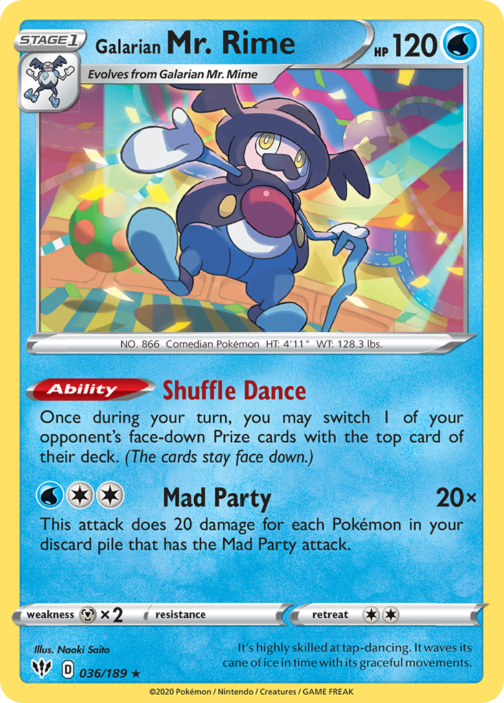 Galarian Mr. Rime (36/189) - [Reverse Holo] Darkness Ablaze (DAA)