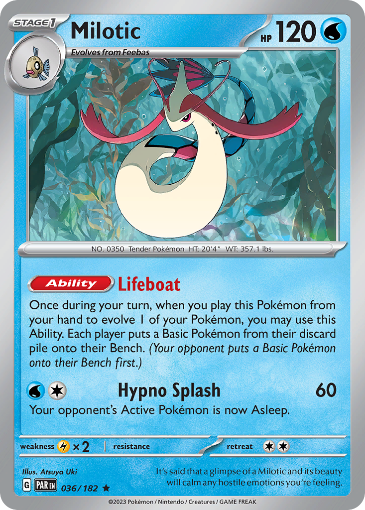 Milotic (36/182) - [Reverse Holo] Paradox Rift (PAR)