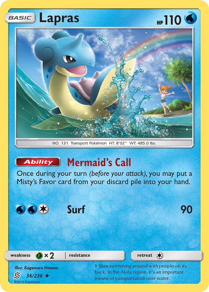Lapras (36/236) - [Reverse Holo] Unified Minds (UNM)
