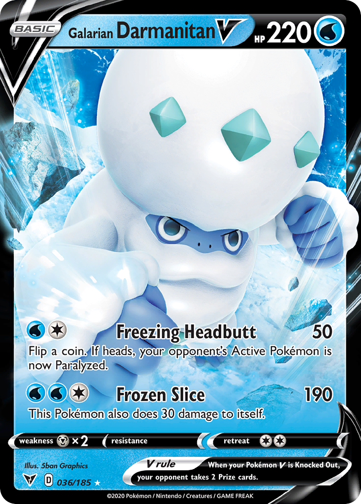 Galarian Darmanitan V (36/185) - [Holo Foil] Vivid Voltage (VIV)