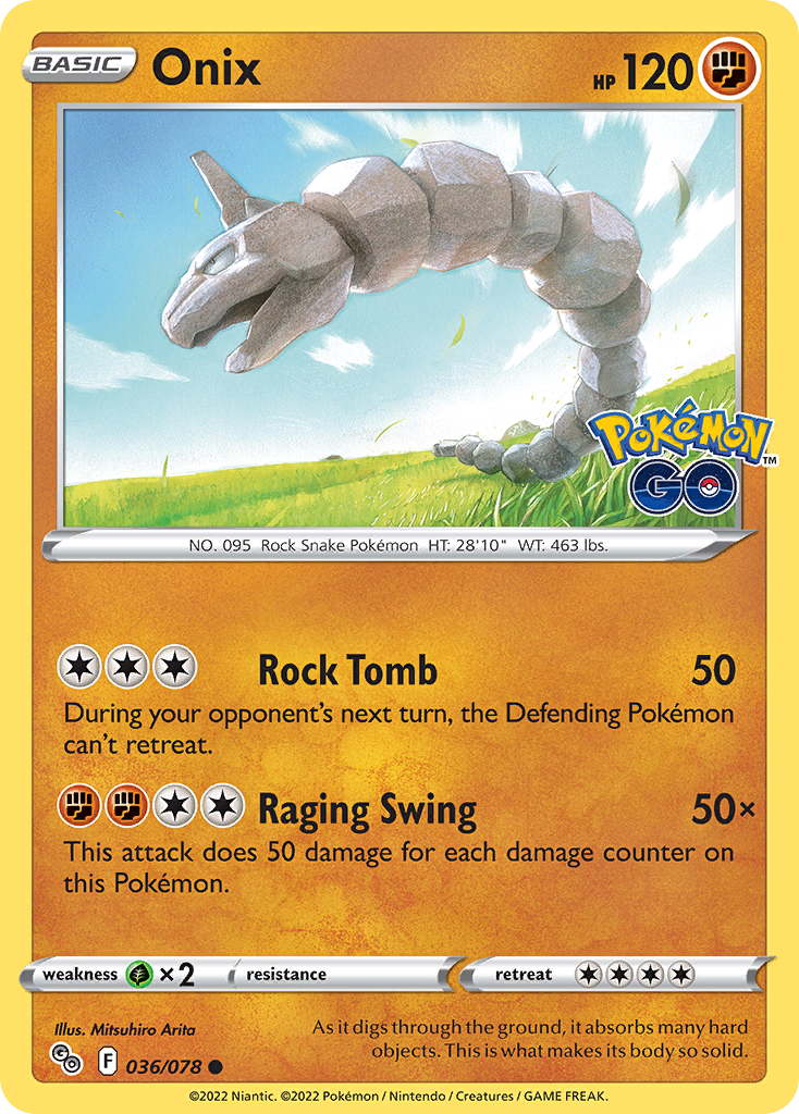 Onix (36/78) - [Reverse Holo] Pokemon GO (PGO)