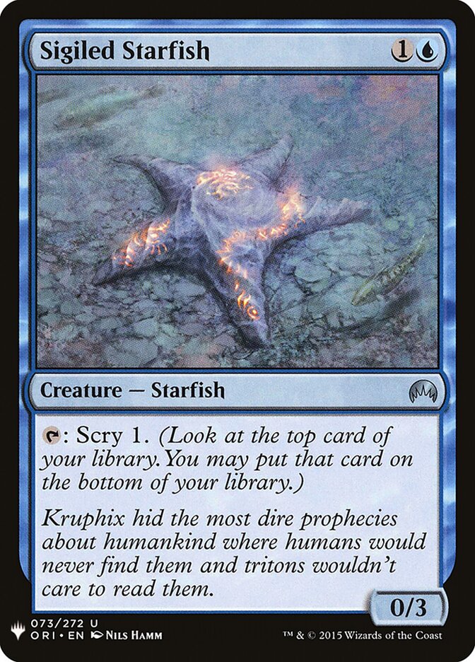 Sigiled Starfish (ORI-73) - The List (PLST)