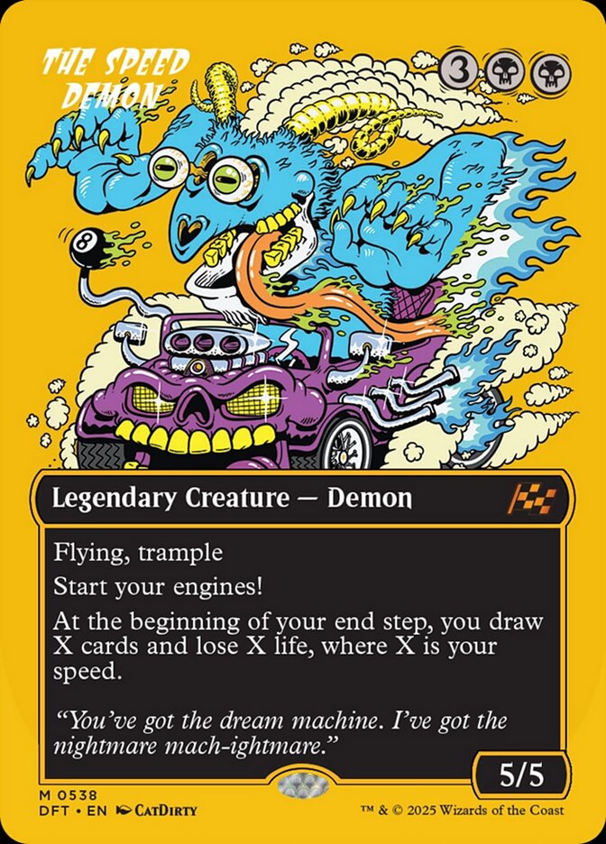 The Speed Demon - [First Place Foil, Borderless] Aetherdrift (DFT)