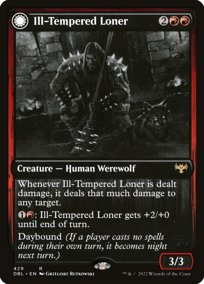 Ill-Tempered Loner // Howlpack Avenger - [Foil] Innistrad: Double Feature (DBL)
