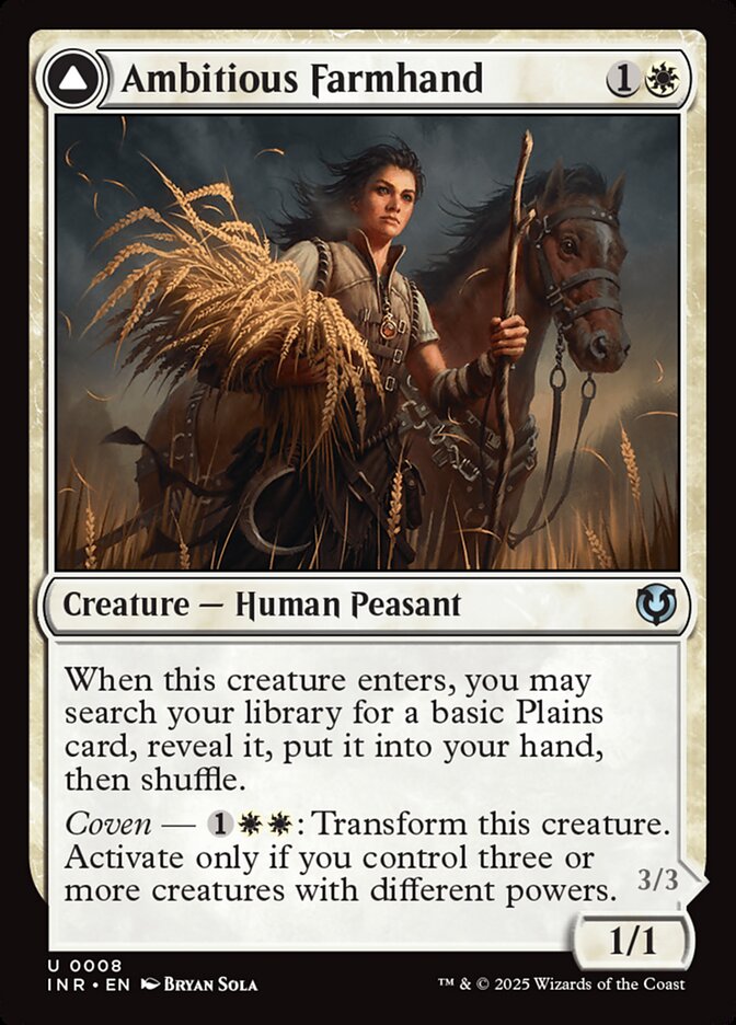 Ambitious Farmhand // Seasoned Cathar (8) - Innistrad Remastered (INR)