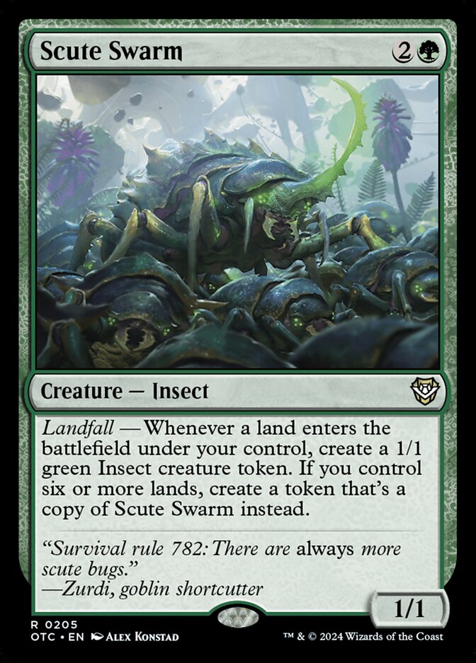 Scute Swarm (205) - Outlaws of Thunder Junction Commander (OTC)