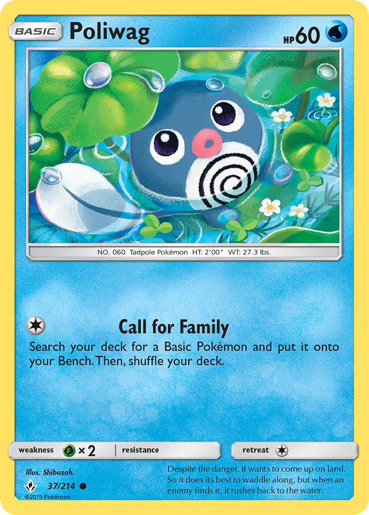 Poliwag (37/214) - [Reverse Holo] Unbroken Bonds (UNB)
