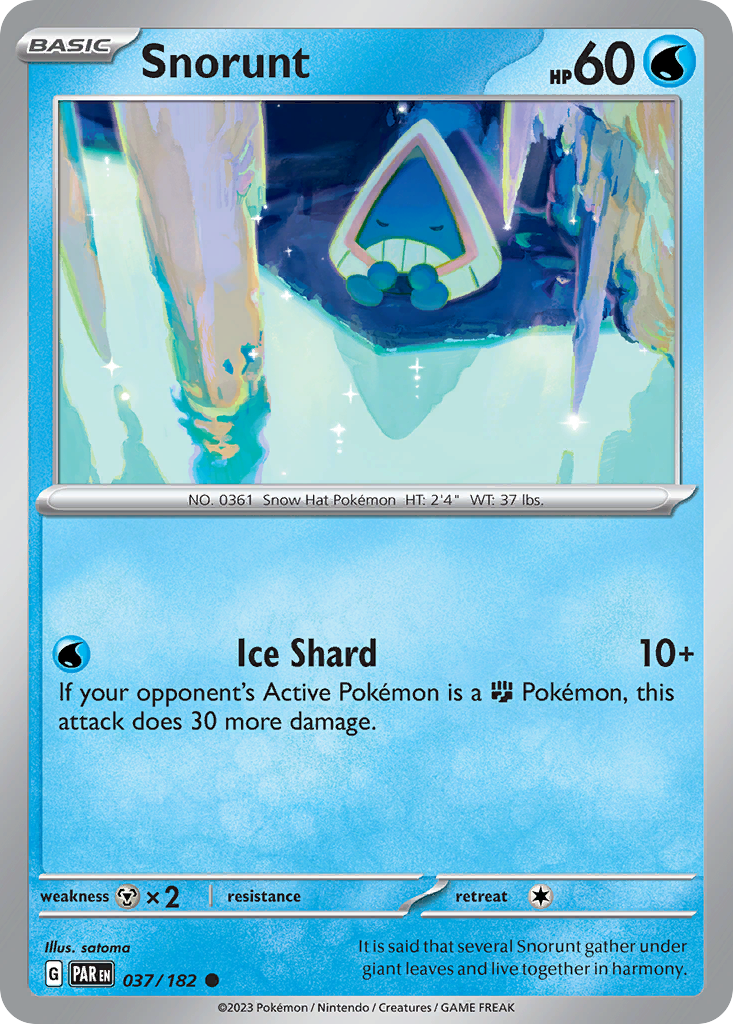 Snorunt (37/182) - [Reverse Holo] Paradox Rift (PAR)