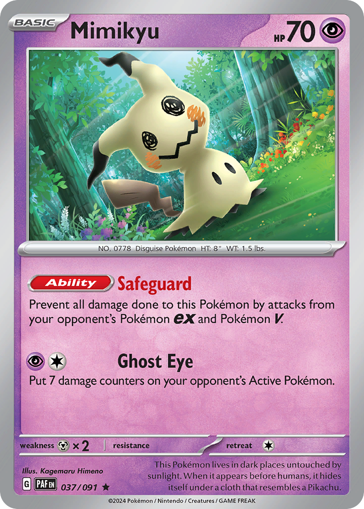 Mimikyu (37/91) - [Reverse Holo] Paldean Fates (PAF)