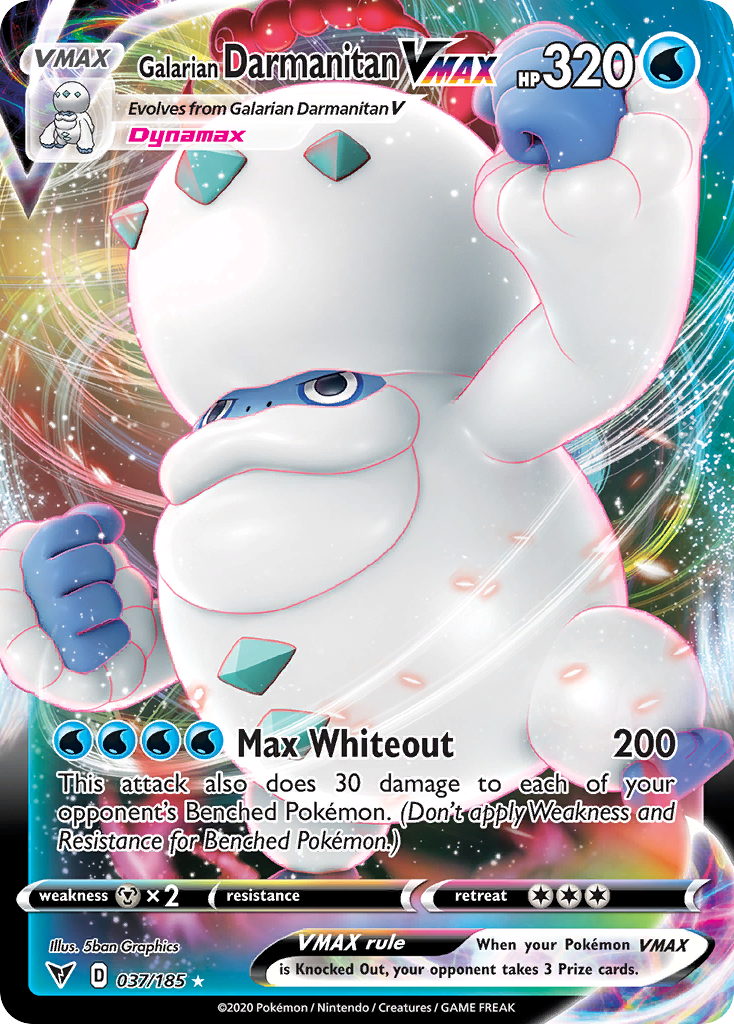 Galarian Darmanitan VMAX (37/185) - [Holo Foil] Vivid Voltage (VIV)