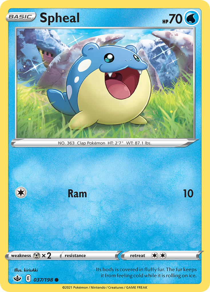 Spheal (37/198) - [Reverse Holo] Chilling Reign (CRE)