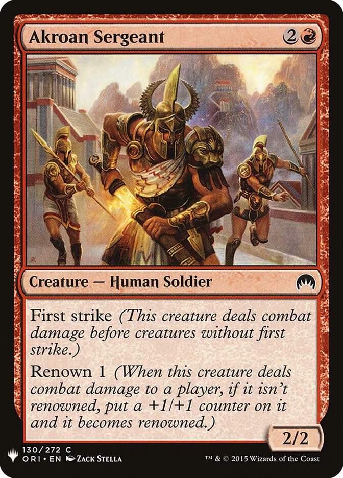 Akroan Sergeant (ORI-130) - The List (PLST)