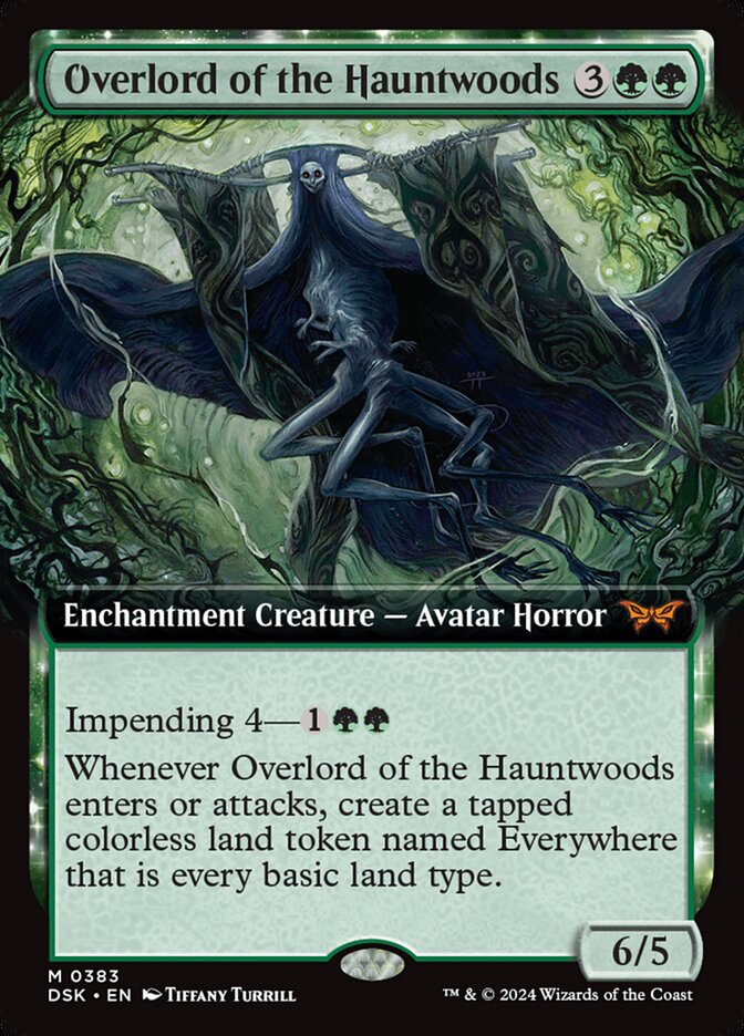 Overlord of the Hauntwoods - [Foil, Extended Art] Duskmourn: House of Horror (DSK)