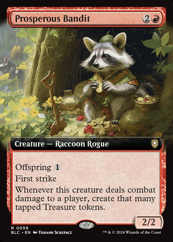Prosperous Bandit - [Extended Art] Bloomburrow Commander (BLC)