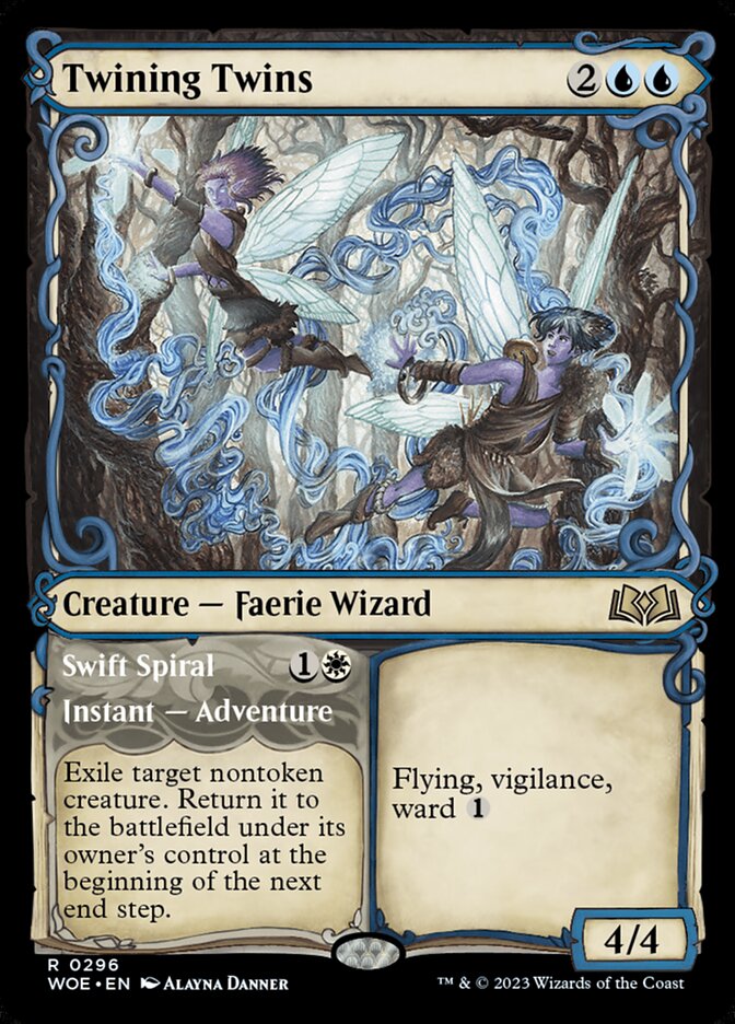 Twining Twins // Swift Spiral (296) - Wilds of Eldraine (WOE)