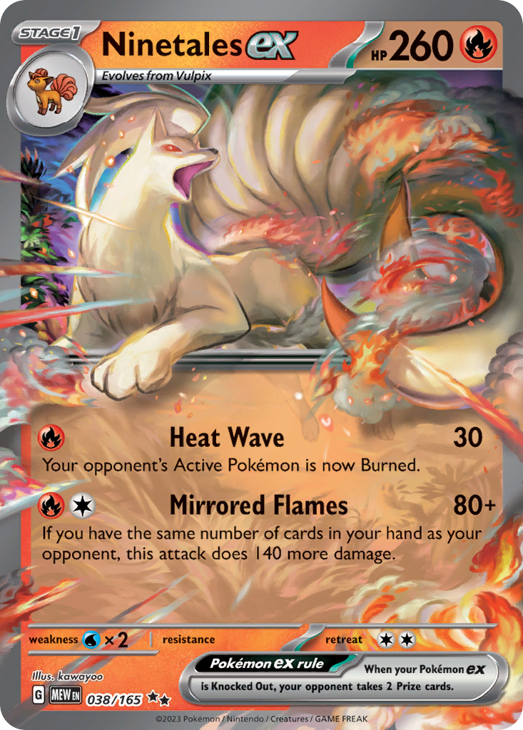 Ninetales ex (38/165) - [Holo Foil] SV3PT5: 151 (MEW)