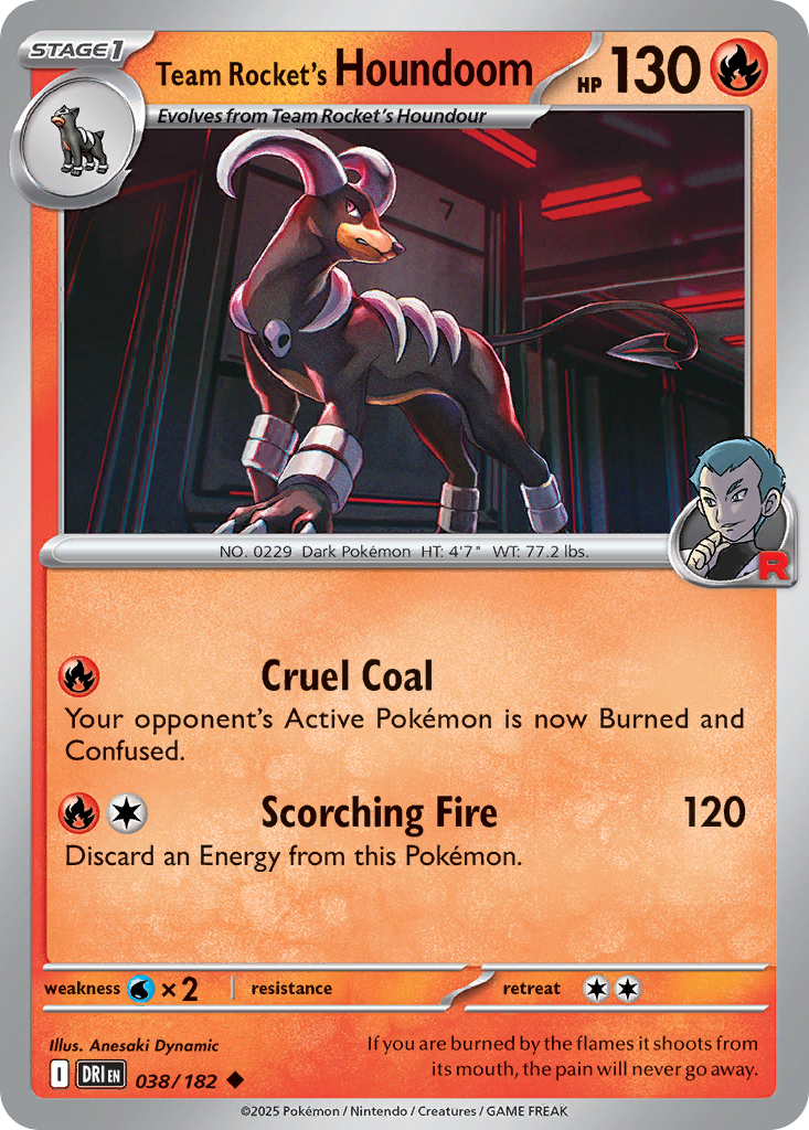 Team Rocket's Houndoom (38/182) - Destined Rivals (DRI)