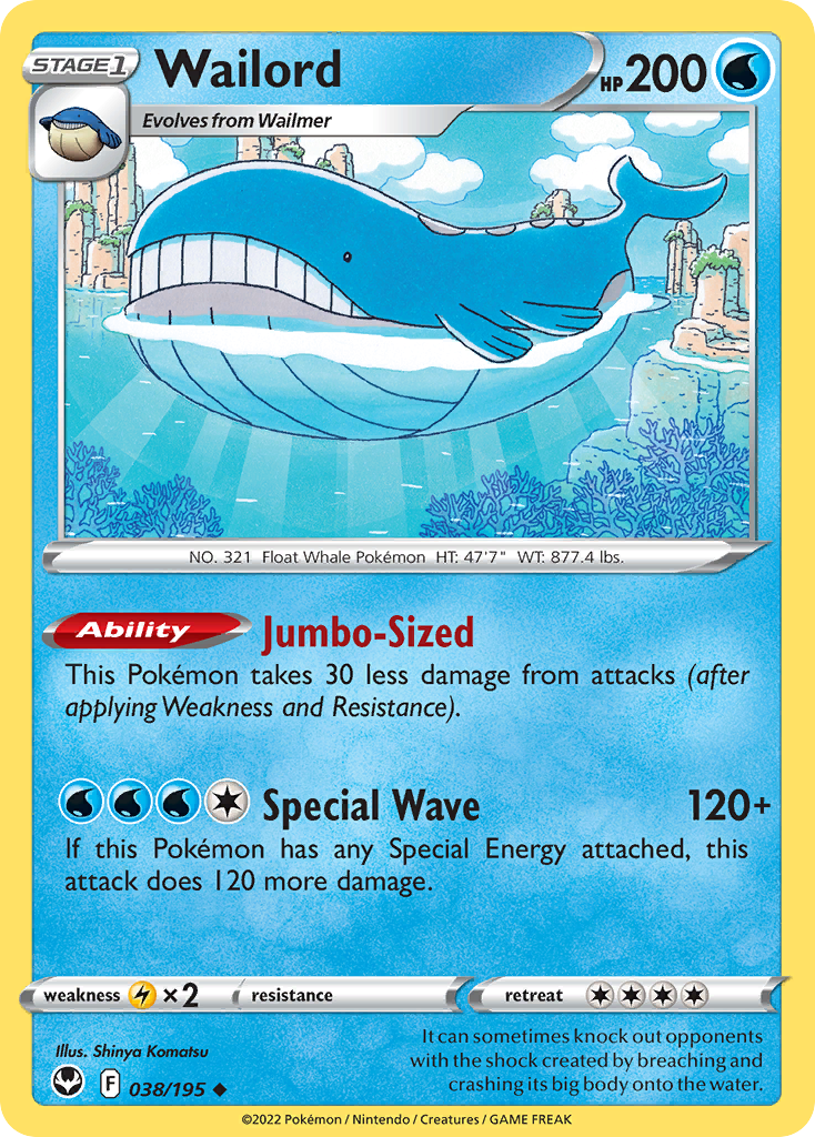 Wailord (38/195) - Silver Tempest (SIT)