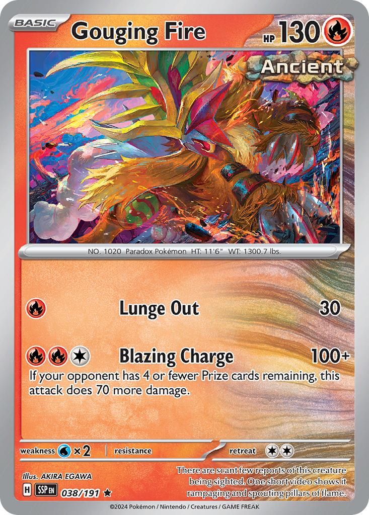Gouging Fire (38/191) - [Reverse Holo] Surging Sparks (SSP)